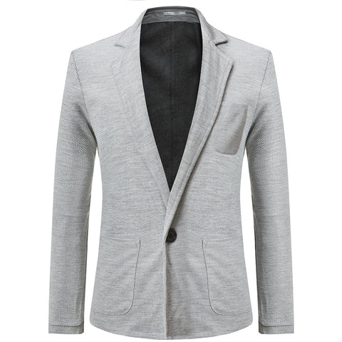 Casual Lapel Solid Color Men's Small Suit Jacket