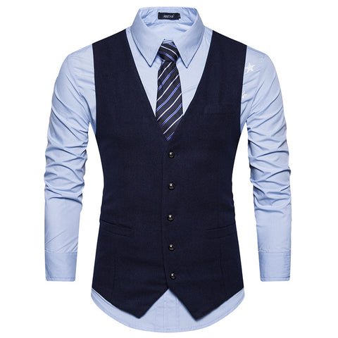 Men's British Slim Suit Professional Vest