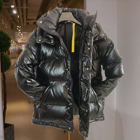 Shiny Down Jacket Men And Women Young Couples Short