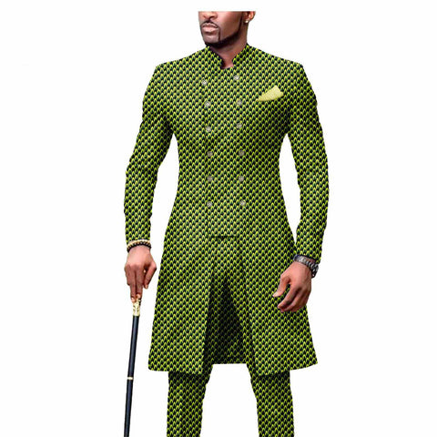 African Men's Slim Fashion Two Piece