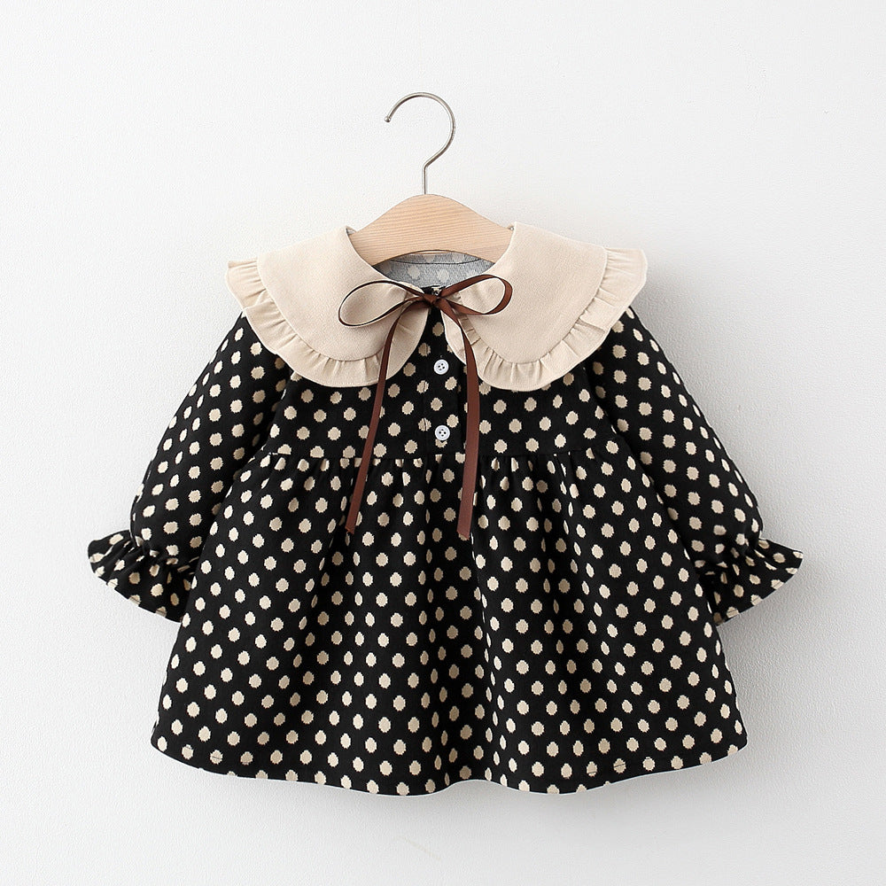 Baby Girl Doll Collar Dress Polka Dot Children's Skirt