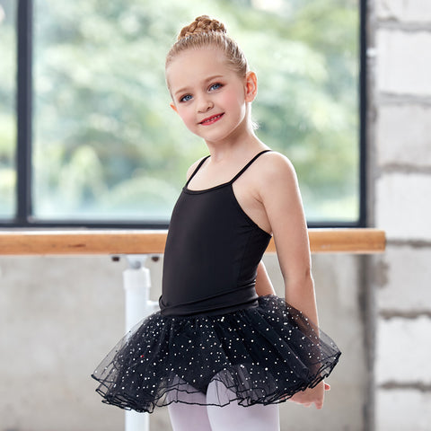 Children Girl Practice Clothes Summer Suspenders Ballet Dance Skirt