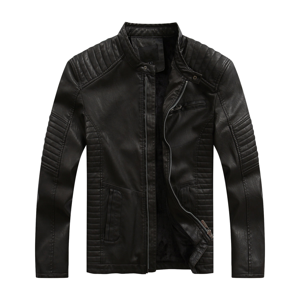 3New Style Washed Men's Pu Leather Jacket