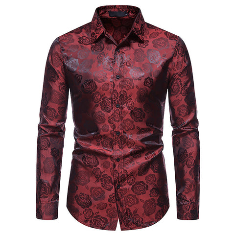 New Men's Long-sleeved Fashion Button Shirt