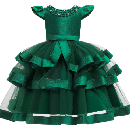 Children's Sequin Embroidered Evening Dresses Girls Princess