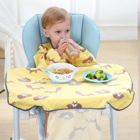 Children's Long-sleeved Apron Dining Chair Bib Overalls