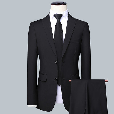 Casual Men's Suit Set Slim Fit Formal Groom Wedding Dress