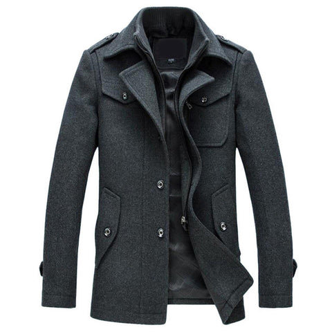 Autumn And Winter Business Men's Jacket With Suit Collar