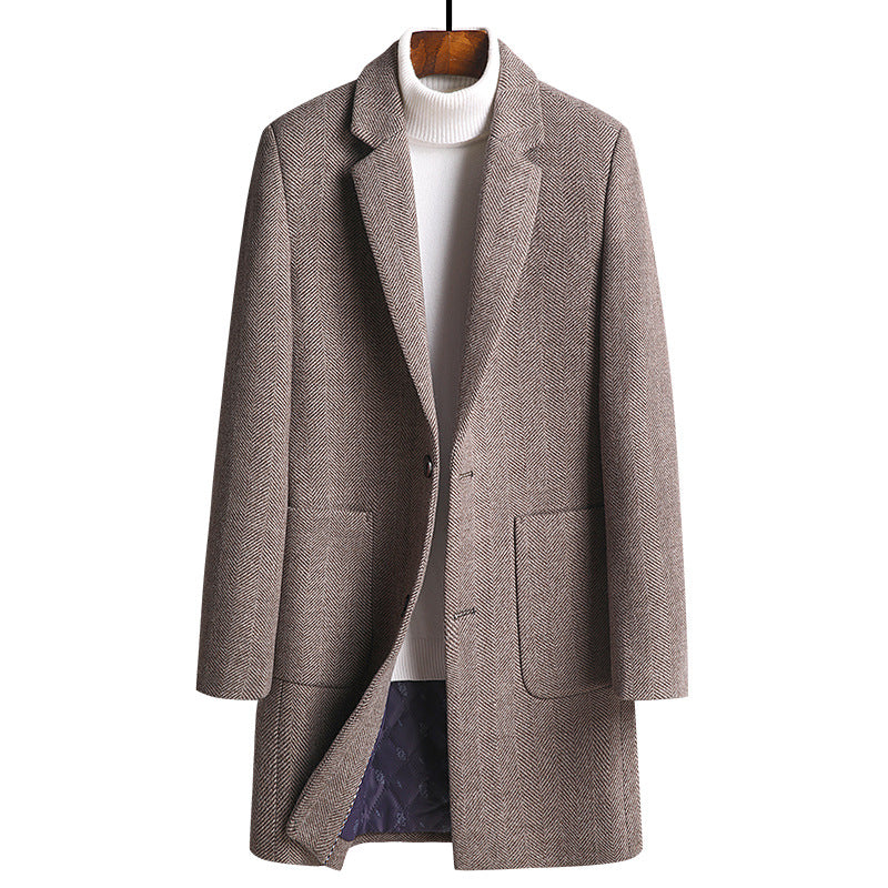 Thick Woolen Coat Men's Jacket